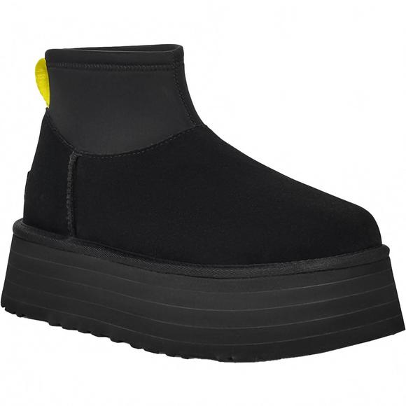 NEW UGG women's classic mini dipper booties in black - Picture 1 of 5